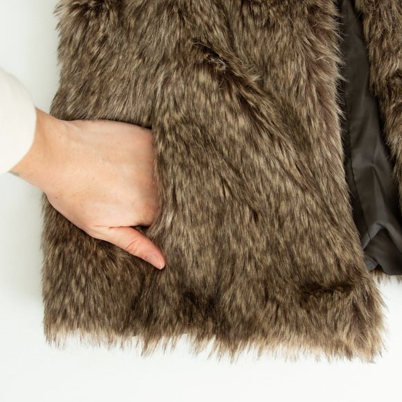Altar'd State Brown Faux Fur Vest - Picture 2 of 6